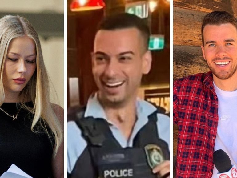 Friend Georgia Cook, pictured left, has given evidence in Beau Lamarre-Condon's murder trial. 
