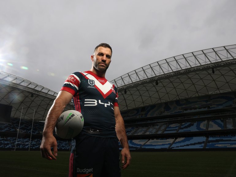 SYDNEY, AUSTRALIA - SEPTEMBER 28: James Tedesco of the Roosters poses for a photo during a Sydney Roosters NRL media opportunity at Allianz Stadium on September 28, 2026 in Sydney, Australia. (Photo by Darrian Traynor/Getty Images) Darrian Traynor