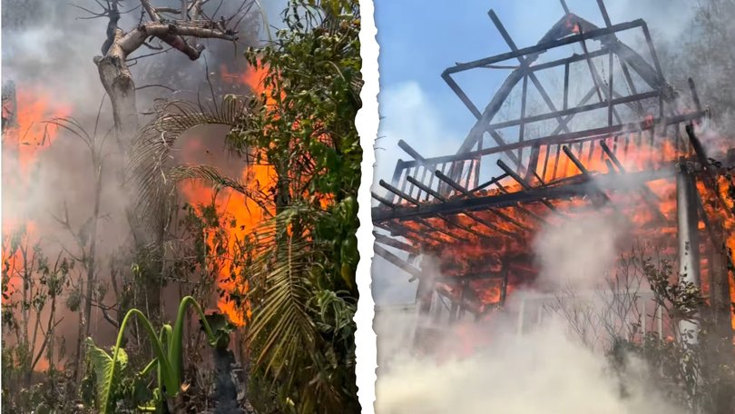 Several villas have gone up in flames at a resort in Bali.