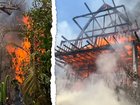 Several villas have gone up in flames at a resort in Bali.