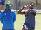 Kagiso Rabada (right) has been named in an extended Proteas squad for the upcoming Test series against Australia.