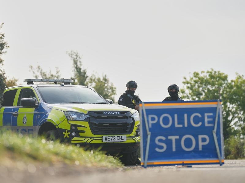 A major terrorism investigation is under way after five men in vans were stopped near RAF Fairford. (AP PHOTO)