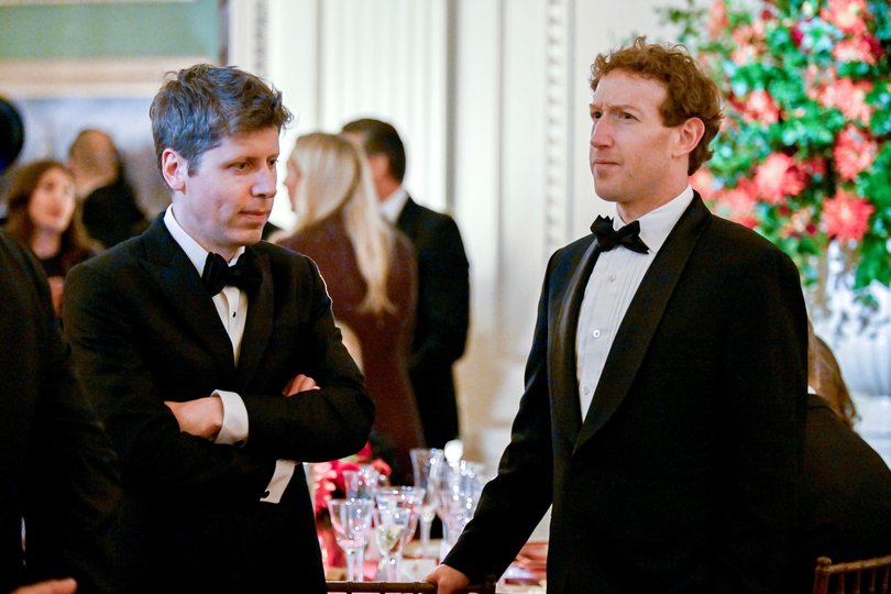 Both Meta and OpenAI will attend the meeting. (pictured are the company CEOs during a state dinner in the White House on Thursday).