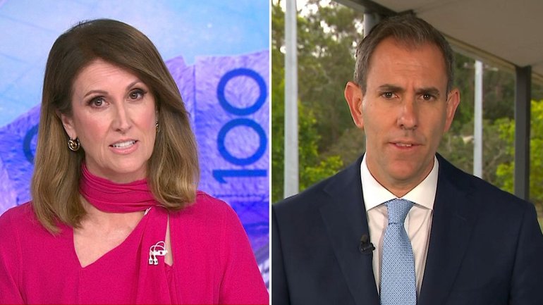Sunrise host Nat Barr grilled Treasurer Jim Chalmers ahead of the RBA meeting on Tuesday.