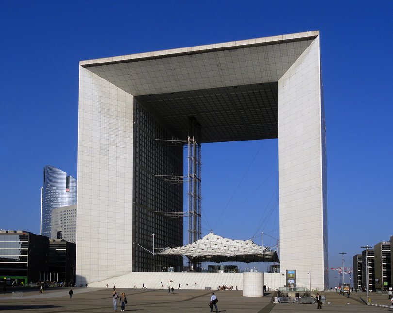 La Grande Arche in the La Defense neighbourhood of Paris.