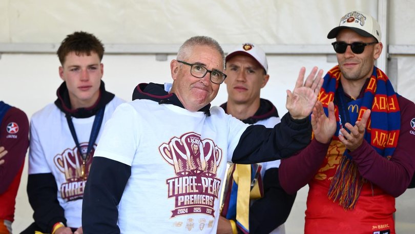Chris Fagan is mulling whether to quit as Brisbane coach after winning a third premiership. (Joel Carrett/AAP PHOTOS)