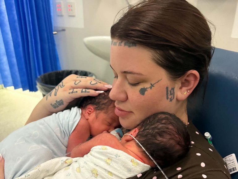 Veruca Salt has given birth to twins.