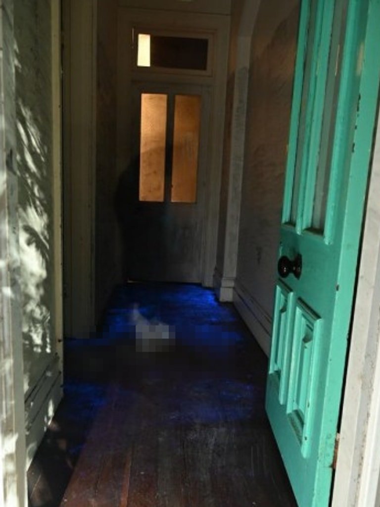 Investigators used luminol while examining the crime scene.