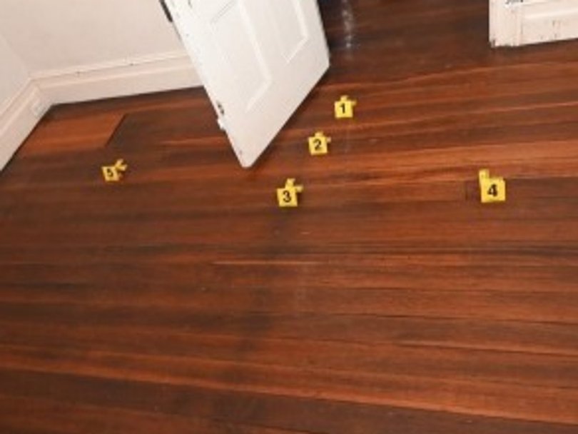 Markers set up in Mr Baird’s home.