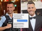 A former police officer’s text messages to a Channel 10 presenter as he allegedly tried to revisit false claims have been revealed.
