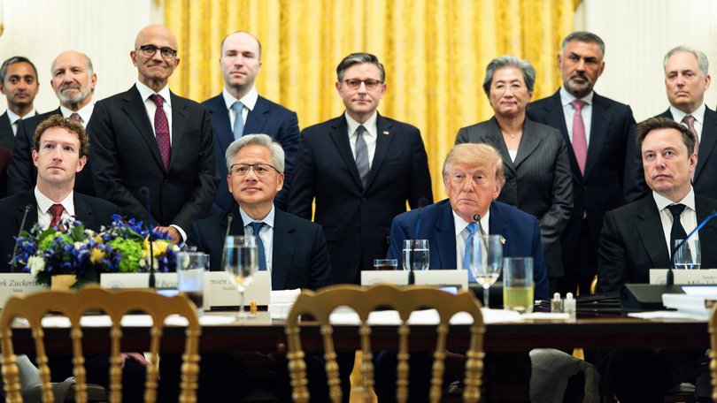 Mark Zuckerberg, Jensen Huang, Donald Trump and Elon Musk.