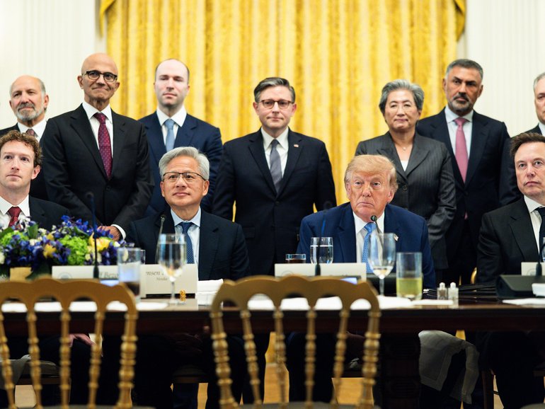Mark Zuckerberg, Jensen Huang, Donald Trump and Elon Musk.