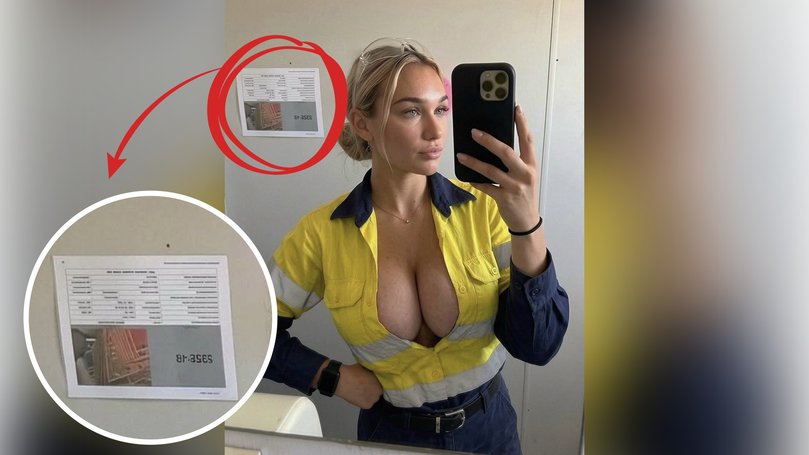 In just one of her recent uploads, text in the background appears warped and distorted like in AI-generated content.