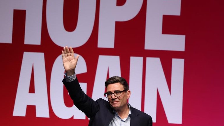 Andy Burnham has addressed the party faithful at the Labour Party Conference. (EPA PHOTO)