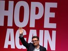Andy Burnham has addressed the party faithful at the Labour Party Conference. (EPA PHOTO)