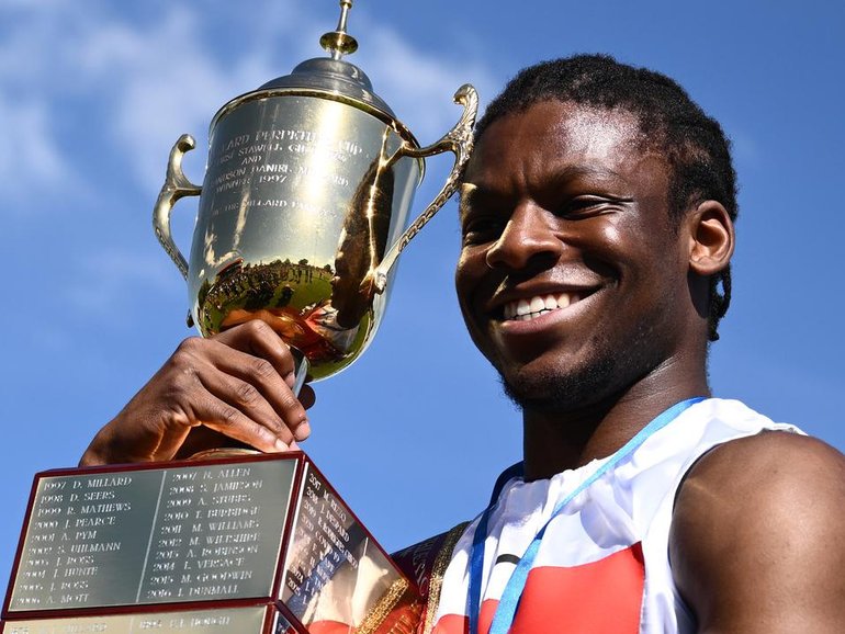 Olufemi Komolafe has been stripped of the title and the $40,000 prize after a positive drug test.