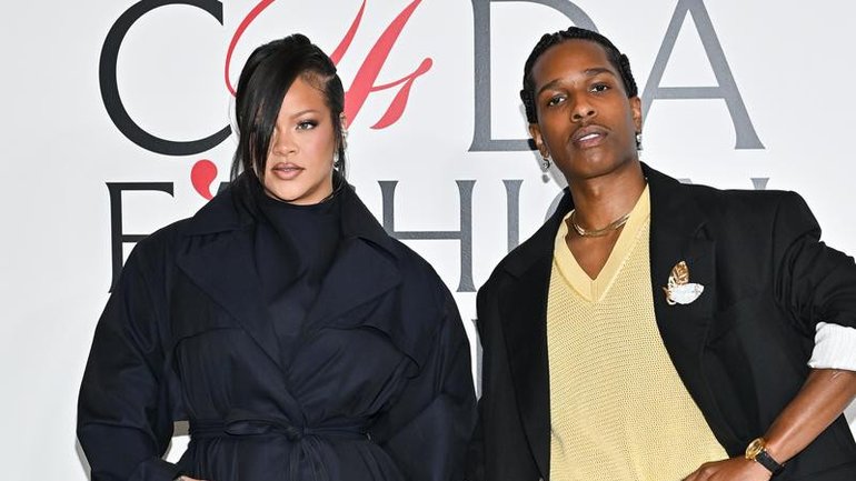 Bullets tore through a trailer that Rihanna and A$AP Rocky were in although no one was hurt. (AP PHOTO)