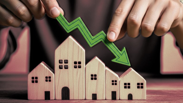 Property prices falling