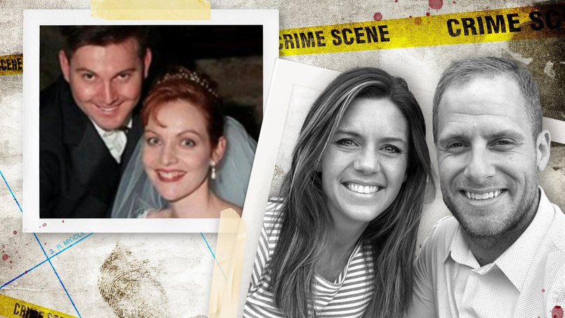 Caleb Flynn was convicted this week of killing his wife, in a case reminiscent of Gerard Baden-Clay and his wife Allison (left).