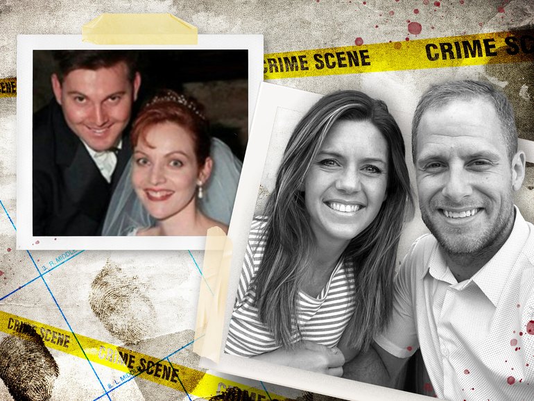 Caleb Flynn was convicted this week of killing his wife, in a case reminiscent of Gerard Baden-Clay and his wife Allison (left).