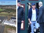 Firmus is developing an AI factory zone in Tasmania, left, and Firmus current co-CEO Oliver Curtis during his release from prison in 2017.