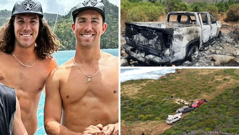 Investigators found a burnt-out white ute the brothers were travelling in when they disappeared.