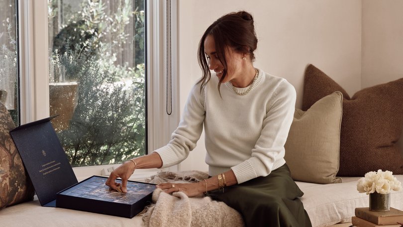 The Duchess of Sussex has launched a luxury advent calendar inspired by her mansion in the US town of Montecito.