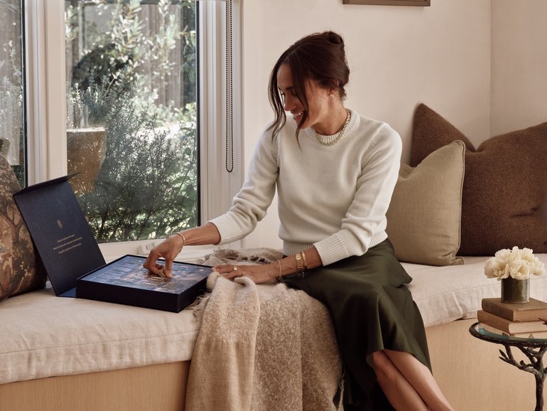The Duchess of Sussex has launched a luxury advent calendar inspired by her mansion in the US town of Montecito.