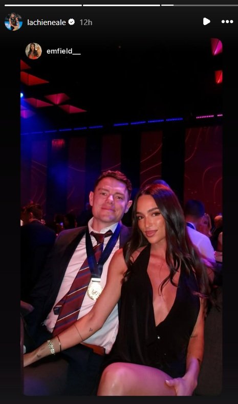 Neale re-shared the image to his own Instagram Story.
