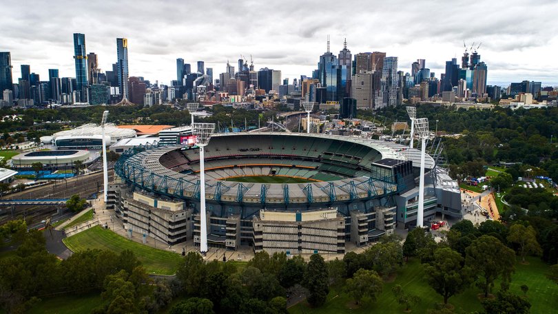 An aerial view of the Melbourne Cricket Ground.