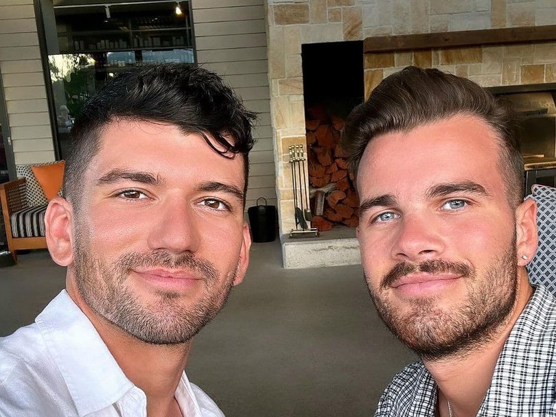 Luke Davies (left) was a Qantas host, and Jesse Baird (right) was a TV presenter. Picture: Instagram