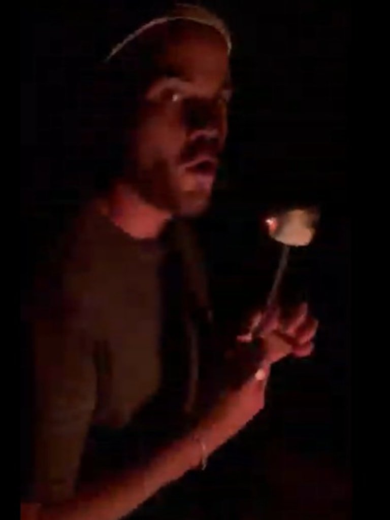 He later eats a marshmallow.