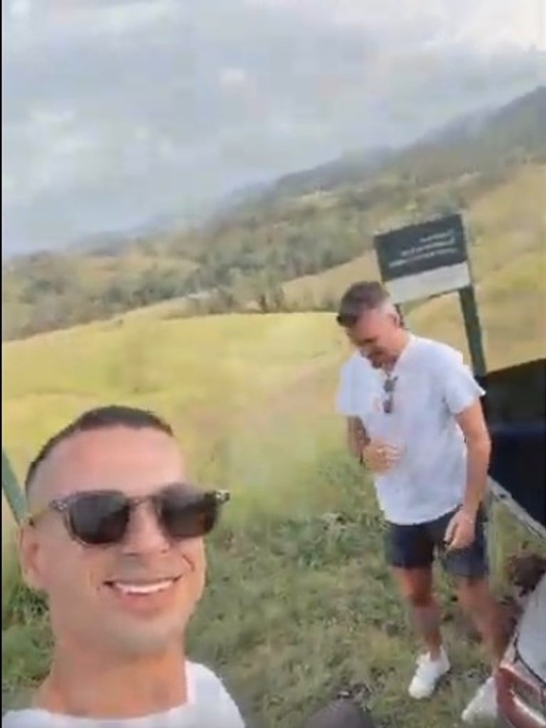 Mr Lamarre-Condon made a video of his and Mr Baird’s getaway. Picture: Supplied