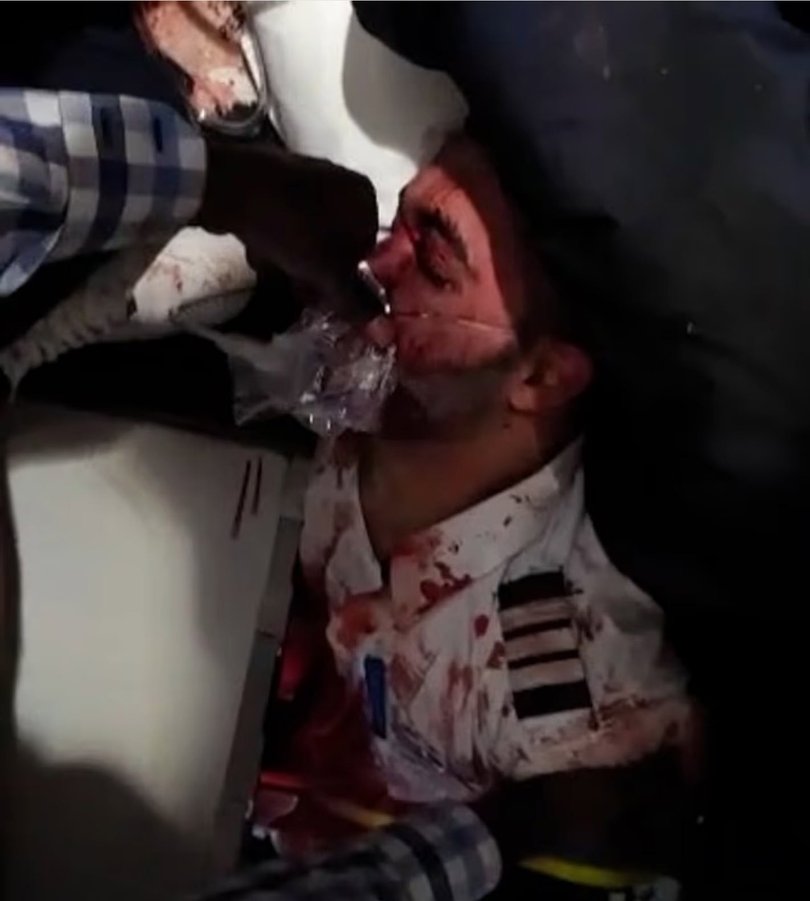 A pilot, believed to be a religious extremist from Oman, (pictured) stabbed his co-pilot in a suspected hijacking attempt.