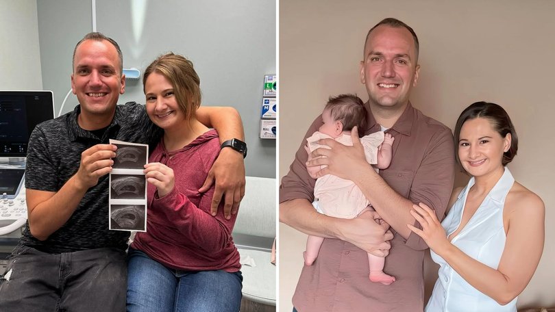 Gypsy-Rose Blanchard pictured with the father of her daughter Ken Urker.