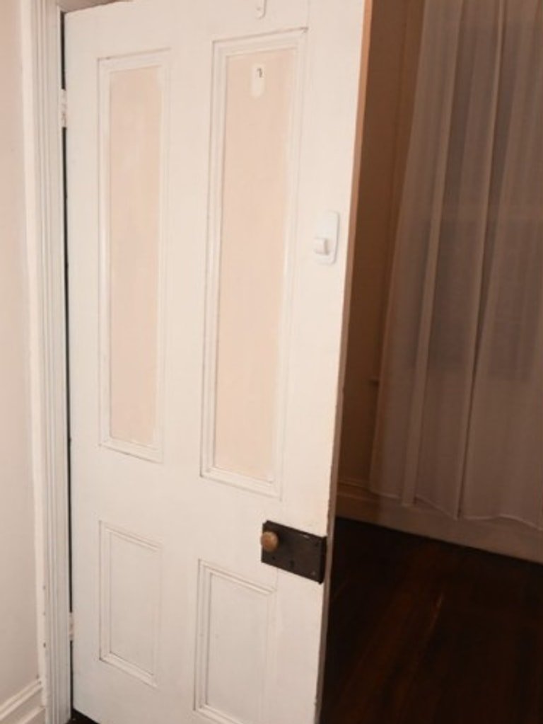A photo of Mr Baird’s door taken in 2024. Picture: Court exhibit.
