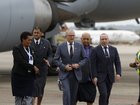 Prime Minister Anthony Albanese walks from the plane after landing at Nadi Airport on October 05, 2026 in Nadi, Fiji. 