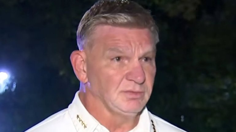 Police Commissioner Richard Worley speaks at a press briefing afterBaltimore shooting that killed a 12-year-old girl.