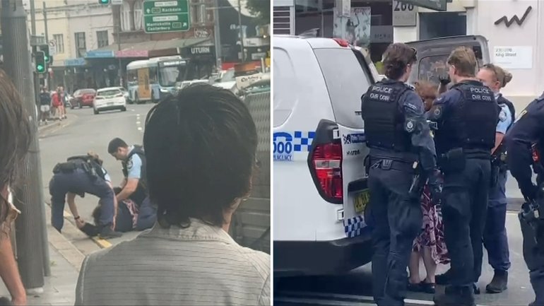 Police said the woman was confrontational towards officers.