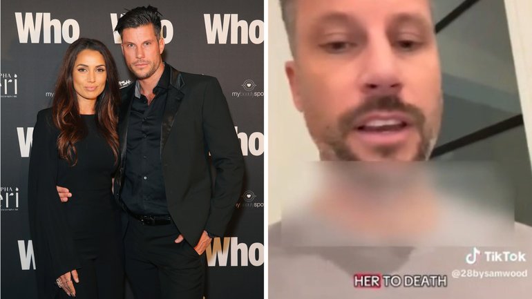 Celebrity fitness guru Sam Wood appeared to joke about strangling his wife ‘to death’ in a now-deleted TikTok posted before he was arrested and charged with domestic violence offences over the weekend.