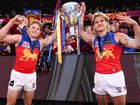 MELBOURNE, AUSTRALIA - SEPTEMBER 26: Levi Ashcroft and Will Ashcroft of the Lions celebrate with the Premiership Cup after the AFL Grand Final match between Fremantle Dockers and Brisbane Lions at Melbourne Cricket Ground, on September 26, 2026, in Melbourne, Australia. (Photo by Daniel Pockett/AFL Photos/via Getty Images) Daniel Pockett/AFL Photos