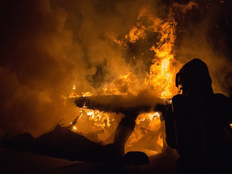 A teenage boy has been severely burned after the car he was in was firebombed in a suspected case of organised crime in Melbourne’s north west. Please note: this is a stock image of a car fire.