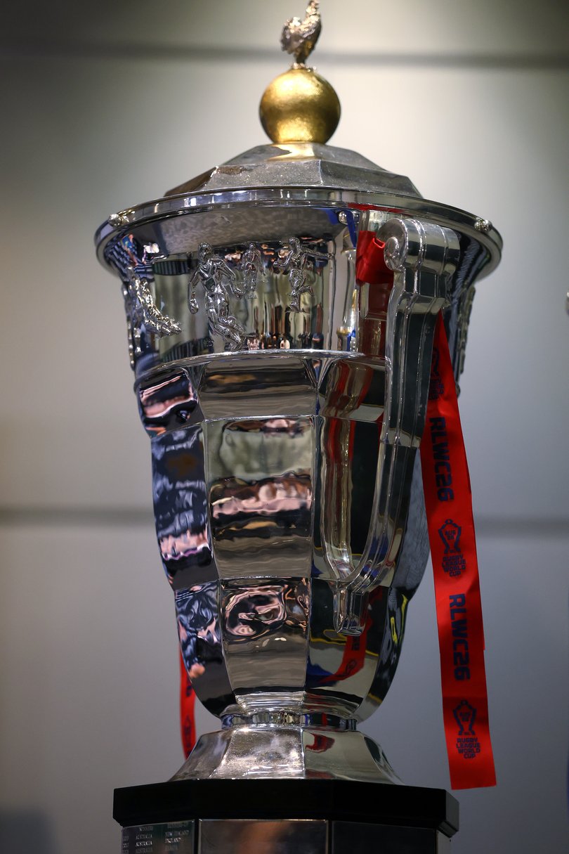 The Mens Rugby League World Cup trophy.