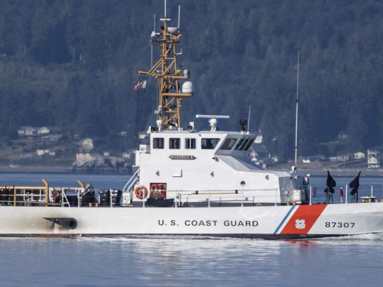 The coast guard says a search for a Gulfstream G100 jet includes crews in the air and on the water.