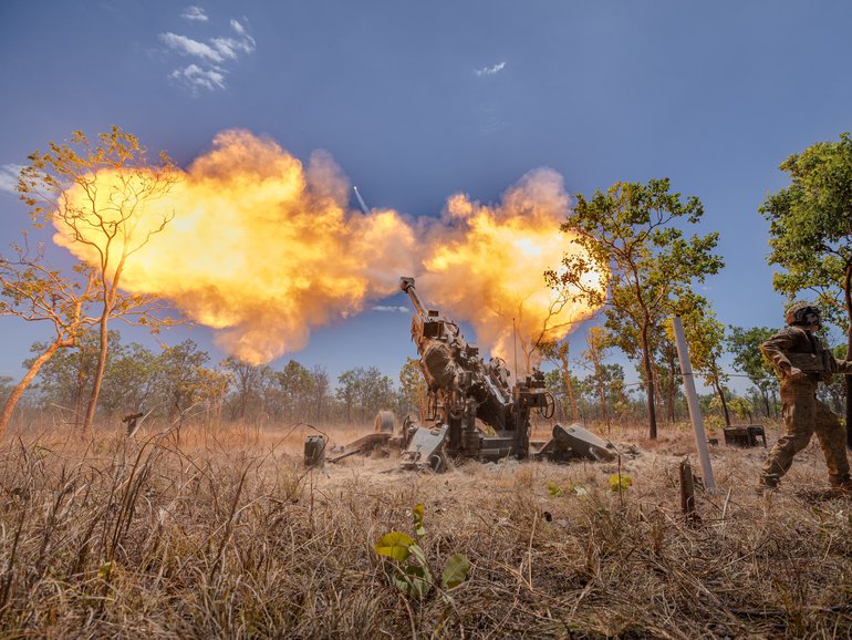 A previous live-fire exercise at Mount Bundey Training Area.