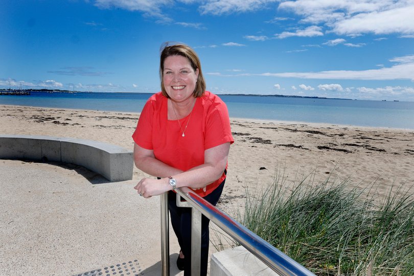 Rockingham Lord Mayor Lorna Buchan on the Rockingham Foreshore. 