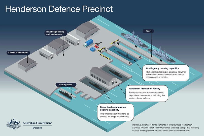 Designs for the Henderson defence precinct.