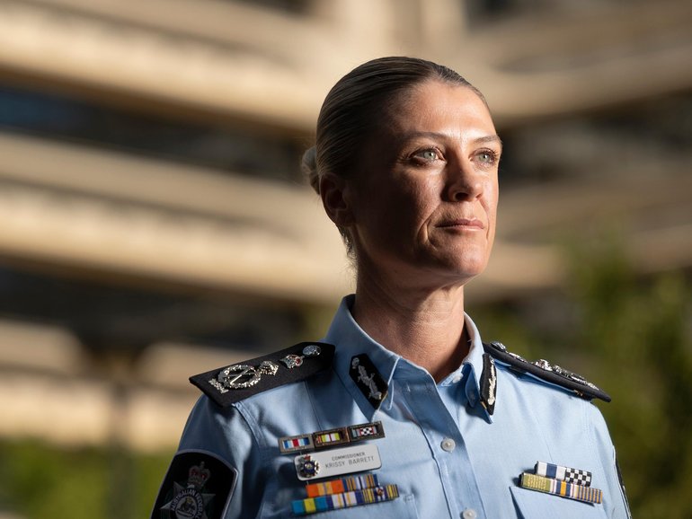 Australian Federal Police Commissioner Krissy Barrett. 