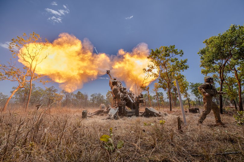A previous live-fire exercise at Mount Bundey Training Area.