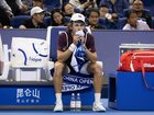 Alex de Minaur was left the picture of dismay after injury ruined his China Open final dream. (EPA PHOTO)